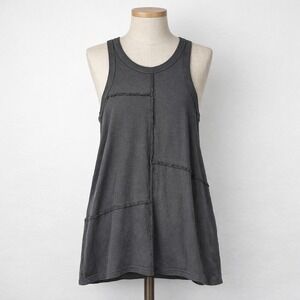 R.G. KANE Luxury Organic Cotton Patchwork Tank Top Black S Boho Grunge Botique